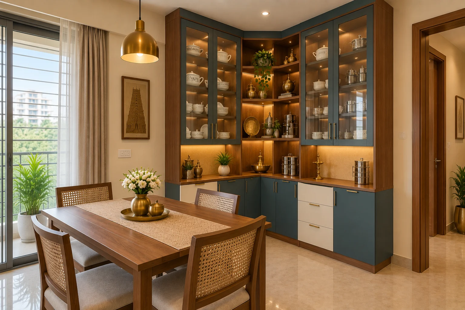 Corner Crockery Unit