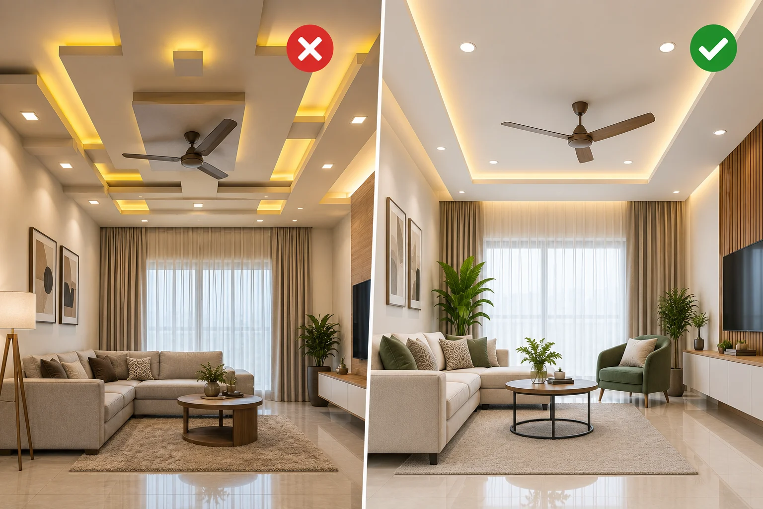 False ceiling mistakes to avoid during home renovation