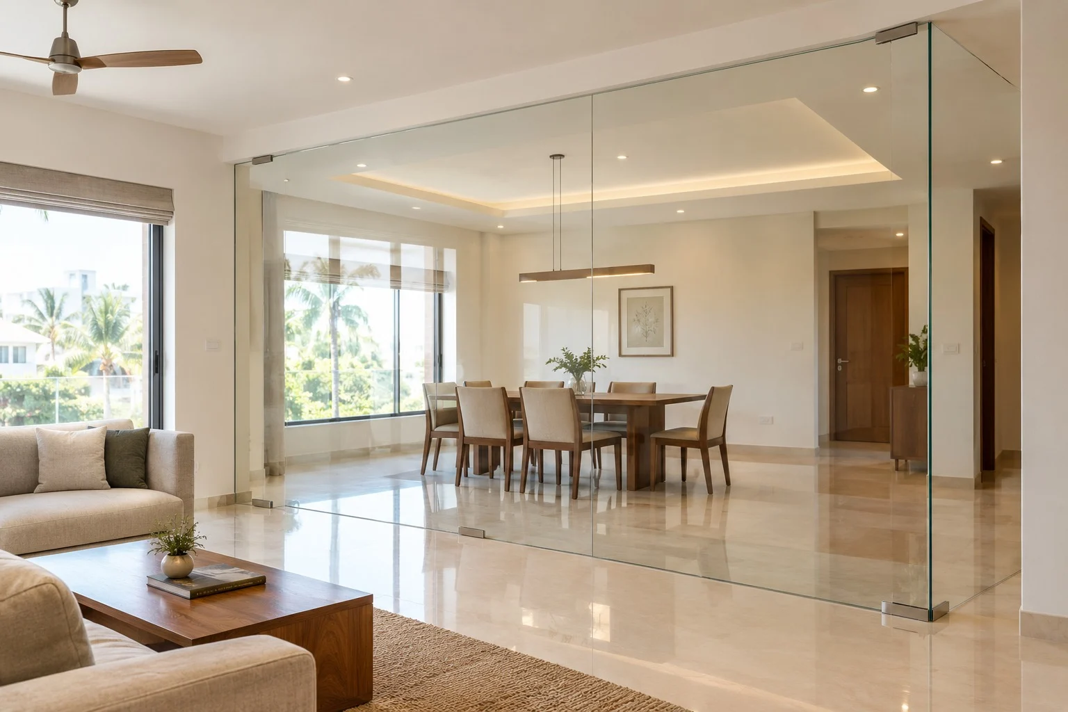 Frameless Partition