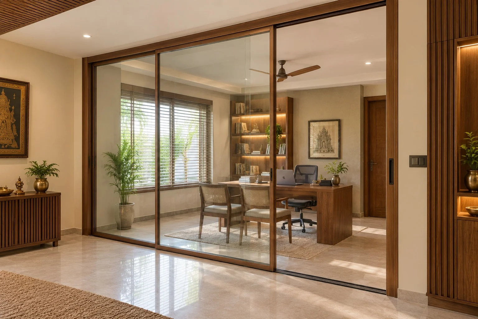 Sliding Door Glass Partition