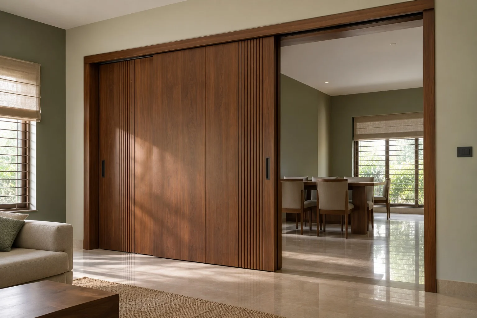 Sliding Wooden Partition