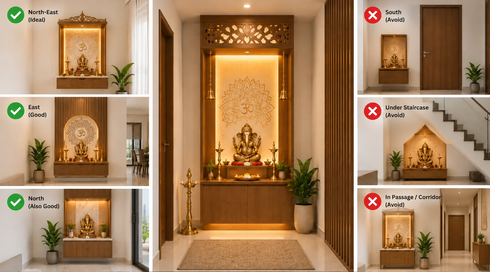 Pooja unit placement according to Vastu for Chennai homes