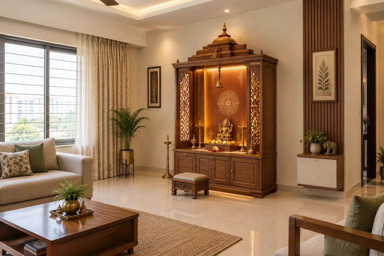 Freestanding Pooja Unit