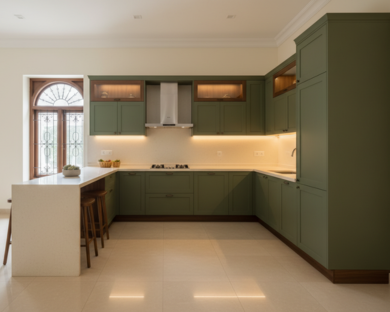 Peninsula modular kitchen layout