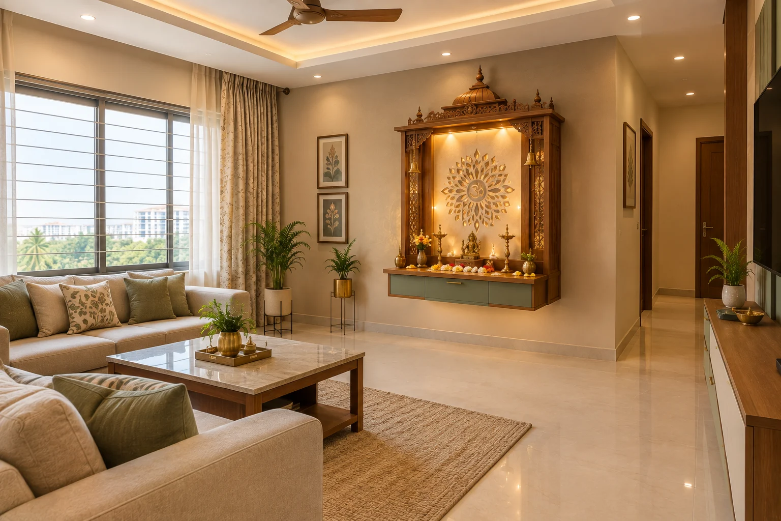Wall-Mounted Pooja Unit