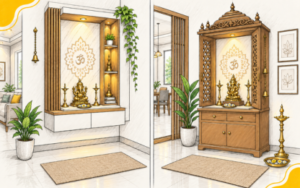 wall-mounted-vs-freestanding-pooja-units-design