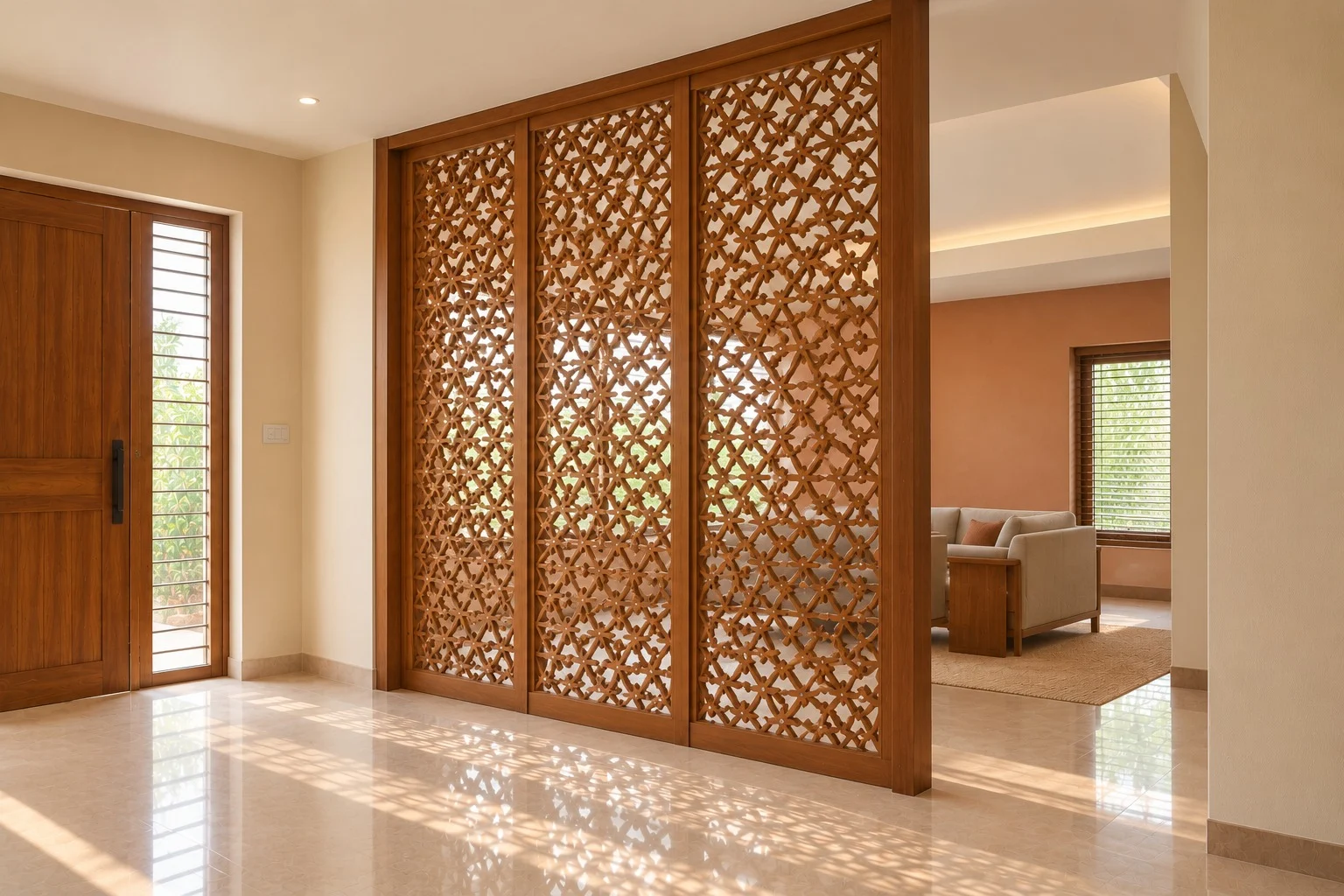 Wooden Jali Partition